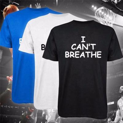 China Anti-wrinkle hot summer cotton new I can't breathe black lives matter shirt George Floyd For Men and women S-3XL for sale