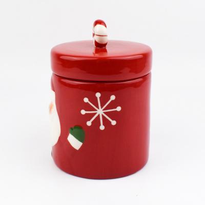 China Hot Sale Guanhong Beverage Canister Ceramic Round For Christmas Home Storage And Organization for sale