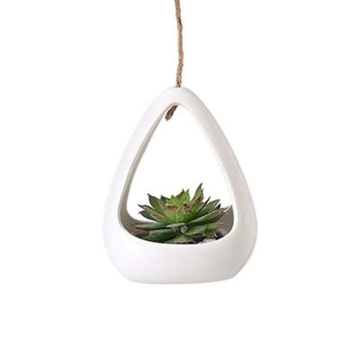 China American Guanhong Style Home Decorative Pot Indoor Ceramic Wall Hanging Planter for sale