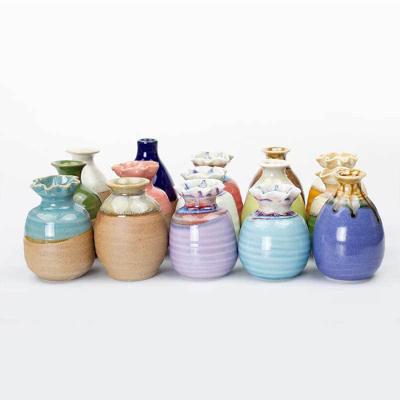 China American GUANHONG style unique colorful exotic ceramic desktop flower vase for sale