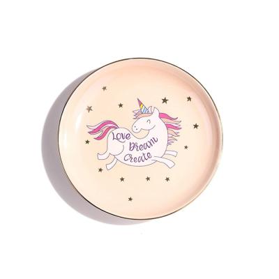 China Wholesale GUANHONG Unicorn Shape Ceramic Jewelry Tray Dish Holder For Home Use for sale