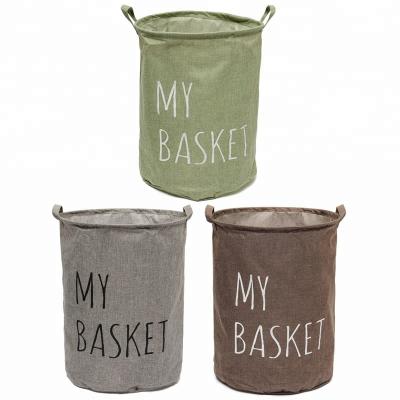 China Large Laundry Hamper Canvas Cloth Foldable Storage Hamper Waterproof Dirty Hamper Dirty Hamper for sale