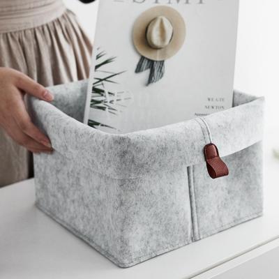 China China Wholesale Collapsible Felt Storage Basket Kid Toys Sundries Fabric Storage Basket For Home Decoration for sale