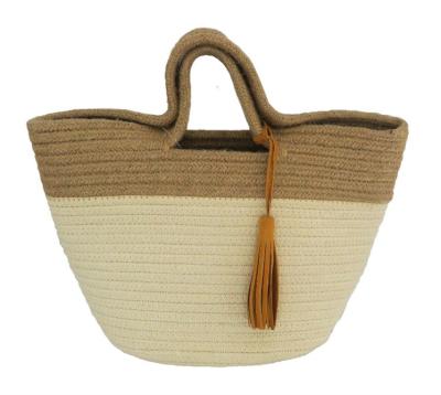 China Other New Products Custom Fashionable Cotton Rope Handle Tote Bag With Removable Bottom for sale