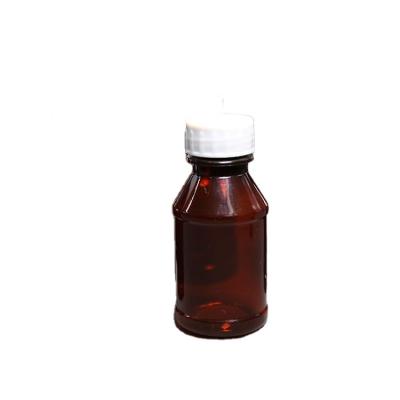 China Custom Reusable Medicine Portable 65ml Frosted Brown Medicine Bottle for sale