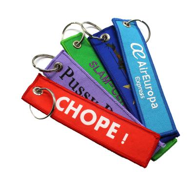 China Promotion Gift Wholesale Personalized Cheap Price Custom Embroidered Key Chain for sale