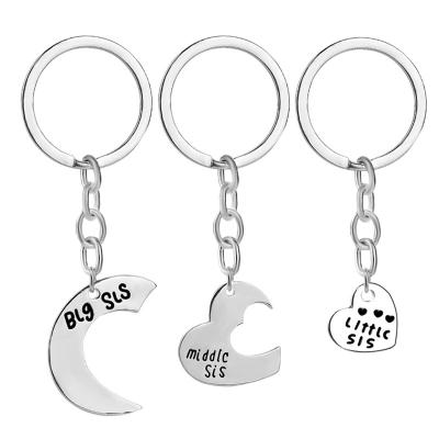 China Romantic Love Heart Pendant Multi Layer Necklace Jewelry Stainless Steel Charms Key Chain for sale