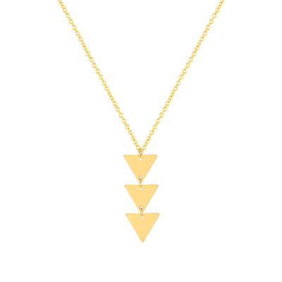 China Trendy Trendy Gold Plated Necklace Gold Necklace Fashion Alloy Jewelry Triangular Necklace For Women for sale