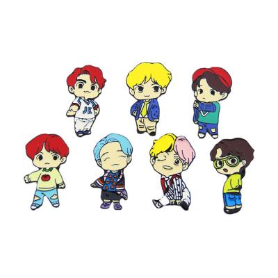 China 2021 Bangtan 2021 Hot Sale KPOP BTS Cute Set Army Merchandise Brooch Cute Lapel Pin Brooches For Women for sale