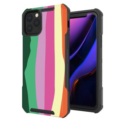 China Anti-drop Mixed Colors Printed Rainbow Shockproof Anti Scratch Phone Cases For LG Q52 K40 K20 K30 K32 for sale