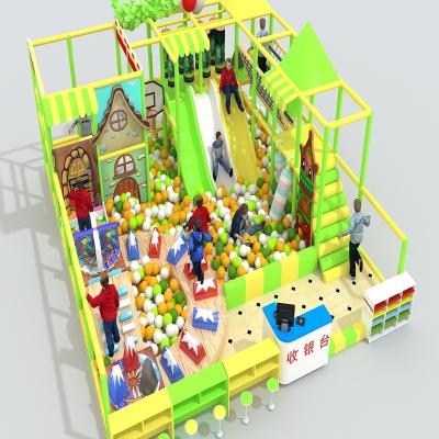 China Amusement Center Amusement Park Equipment Small Indoor Soft Plastic Kids Playground With Slide for sale