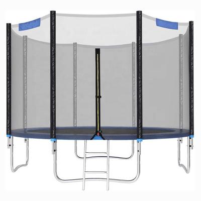 China With Protective Net Outdoor Commercial Rectangle Blue Fitness Trampoline Manufacturers With Safety Net For Kids Sale for sale