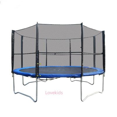 China With protective PVC net black commercial grade trampoline with safety net+ladder for baby for sale