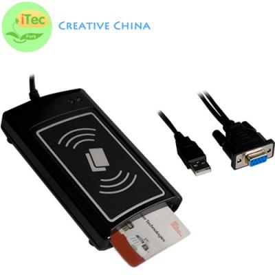 China PC and Mobile NFC Card Reader RS232 Contact and Contactless Dual interface Card Reader for sale