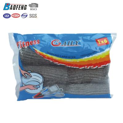 China Sustainable Steel Wool Scrubber For Dishes Stainless Steel Scourer for sale