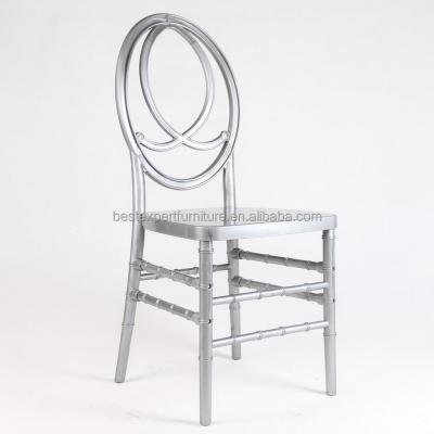 China Modern Wholesale Hotel Stackable Silver Phoenix Resin Chairs For Weddings And Banquet for sale