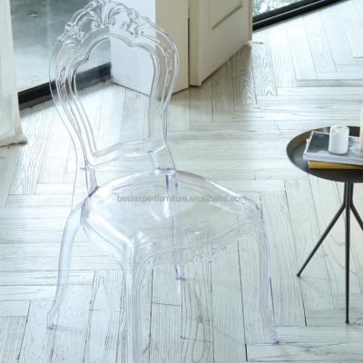 China Modern Cheap Armless Wedding Clear Bella Princess Chairs for Party Rental for sale