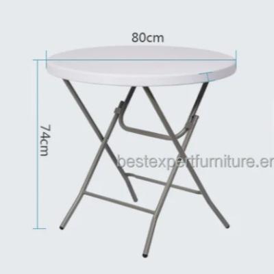 China Modern Picnic Table Panel High Top Bar HDPE Plastic for Sale Portable Camping Folding Round Outdoor 80cm x74cm(H) Modern Bar Furniture for sale