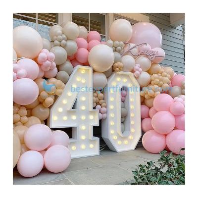 China Fashionable Wedding Decorations Factory wholesale price giant PVC marquee letters numbers light up numbers signs for wedding party decorations for sale