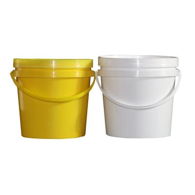 China Netting 2L Food Grade PP Plastic Bucket Of Food Or Liquid Storage Container With Handle And Lid for sale