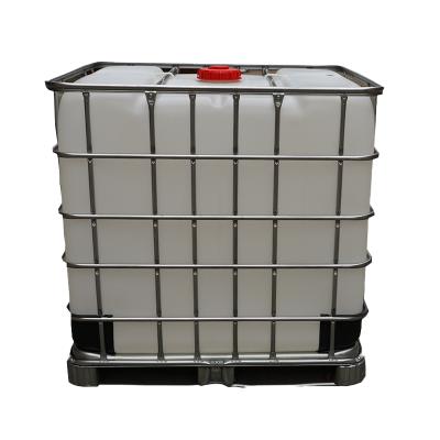 China Plastic Food Or Water Or Oil Or Chemical Raw Material Storage 1000L HDPE Square IBC Tank For Chemicals for sale