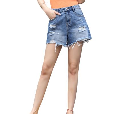 China 2021 New Summer Breathable Jeans Women Shorts Hot Ripped Denim Pants for sale