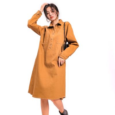 China Factory price QUICK DRY ladies spring and simple summer dress design ideas 2021 and stylish ideas women's denim dress design for sale