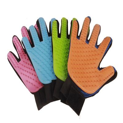 China Custom Logo Pet Grooming Glove Pet Grooming Gloves Viable Brush Glove Hair Remover for sale