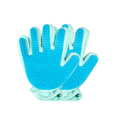 China Viable Dog Cat Grooming Cleaning Glove Hair Remover Brush Dog Pet Grooming Glove for sale