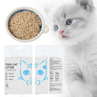 China Cat Litter Natural Flushable Extra Stocked Tofu Clumping Litter Mixed Cat Litter Odor Free for sale