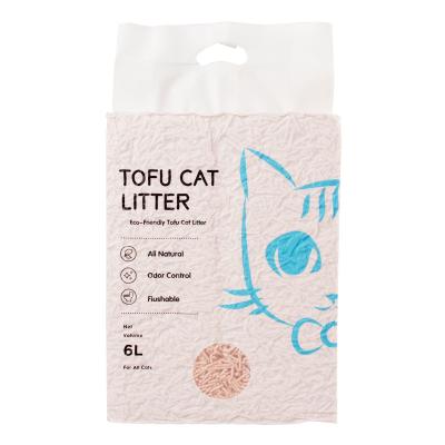 China Tofu Garbage 6LB Cat Litter Dust-Free Clumping Cat Stored Garbage Absorbs Odors Quickly Flushable YFBLUEIA Low Moq for sale