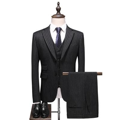 China High End Manufacturing Custom Dark Gray Men Three Piece Acetate Fiber Tech Suit for sale