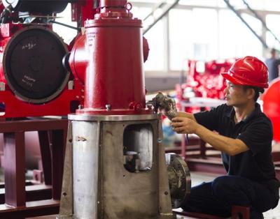 China Großes Stadiums-vertikale Wellen-Turbinen-Feuerlöschpumpe des Fluss-4, 4500 Usgpm Tiefbrunnen-Pumpe zu verkaufen