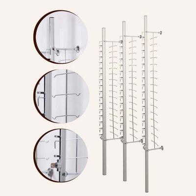 China Modern Glasses Show Rods Sunglasses Stretch Lockable Wall Mounted Eye Glasses Show Rods for sale