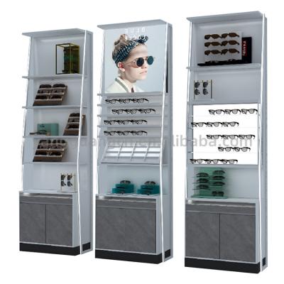 China Showroom wooden optical sunglass display rack for glass eyewear display cabinet store counter design for sale