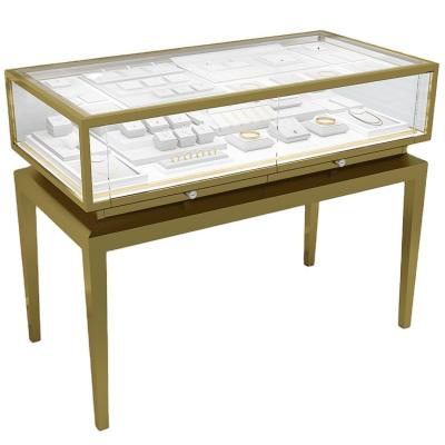 China Jewelry Store / Exhibition / Jewelry Display Cabinet Supermarket Customized Case MDF Wood Store Showcase Shopping Mall Showroom Glass Display Counter Showcase for sale