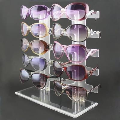 China Luxury Sunglasses Acrylic Optical Sunglass Rack Sunglass Holder Shop Eyewear Display Glass Display Rack Design for sale