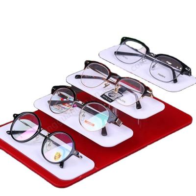 China Supermaket Customized Plexiglass Countertop Eyeglass Store / Exhibition / Eyewear Displays Acrylic Glass Sunglasses Eyewear Display Stand Four Stages Billboard for sale