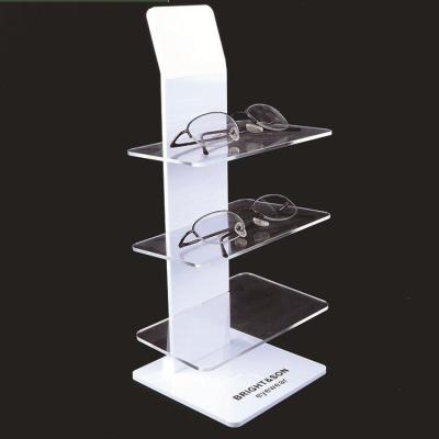 China Modern factory custom clear acrylic sunglasses step acrylic display rack eyewear display for sale