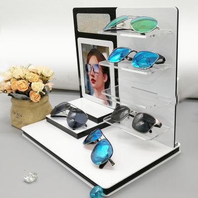 China Luxury Optical Shop Acrylic Eyewear Sunglass Display Stand Set Glasses Show Props Window Decoration Display Counter for sale