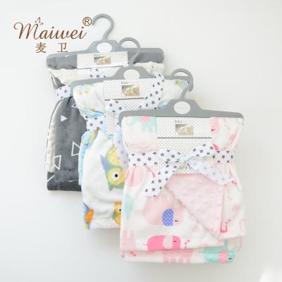 China Soft Printed Baby Blankets Anti-pilling Flannel Blanket Fo Spring/Summer/Fall Newborn Stock Or Custom for sale