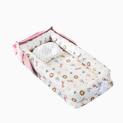 China Easy Folding Portable Baby Hutch Placed On Protective Back Isolation Wash Shaped Pillow Crate Bag Type 100% Cotton Baby Nest for sale