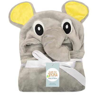 China QUICK DRY Hooded Ultra Soft Animal Face Towel Boys Girls Baby Elephant Hooded Towel for sale