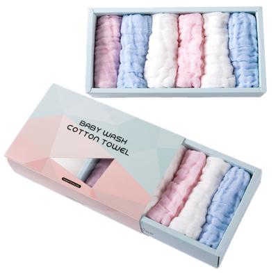 China Compressed Natural Baby Muslin Washcloths Muslin Cotton Baby Wipes Baby Soft Newborn Face Towel for sale