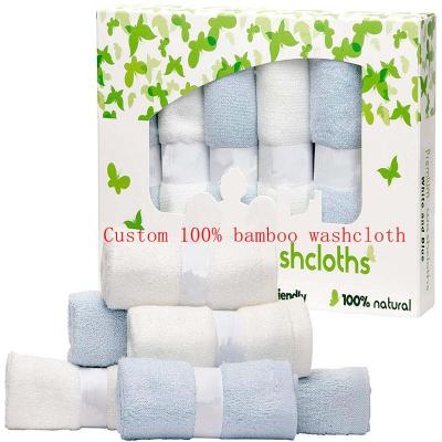 China Tablet Perfect for Gifts or Cosmetics Baby Ultra Soft Organic Bamboo Washcloth 25 X 25 cm 100% for sale