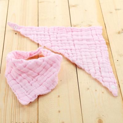 China Baby Products Soft Saliva Towel Six Layer Pleated Wash Pure Cotton Bib Triangle Towels for sale