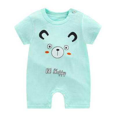 China New 100% Cotton Baby Summer Bamboo Comfortable Thin Clothes Newborn Organic Cotton Baby Boy's Jumpsuit Rompers for sale