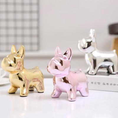 China Nordic Nordic Home Decoration Dog Shape Piggy Bank Style Piggy Bank Ceramic Saving Pot for sale