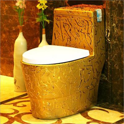 China Double-flush Chinese Ceramic Bathroom Furniture Gold Jingdezhen Toilet Bowl for sale