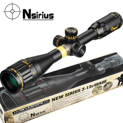 China Nsirius Gold 3-12X40 Aoe Riflescope Riflescope Gold 3-12X40 Riflescope Groen Llluminate Reticle Richtkruis Tactical Hunting Sight FW27-TLX07 for sale